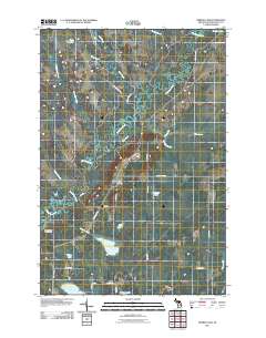 Merwin Lake 2011 topographic map thumbnail