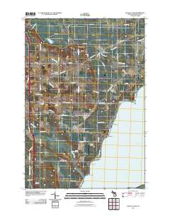 Mullett Lake 2011 topographic map thumbnail
