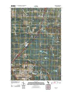 Dafter 2011 topographic map thumbnail