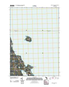 Middle Island 2011 topographic map thumbnail