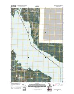 Munuscong NE 2011 topographic map thumbnail