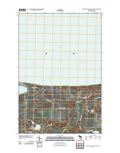 Muskallonge Lake East 2011 topographic map thumbnail