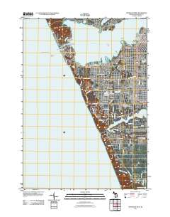 Muskegon West 2011 topographic map thumbnail