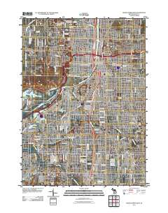 Grand Rapids West 2011 topographic map thumbnail