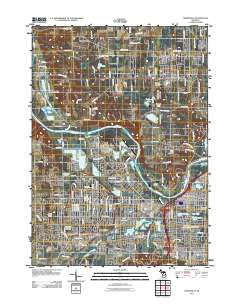 Grandville 2011 topographic map thumbnail