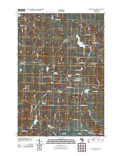 Hardwood Lake 2011 topographic map thumbnail