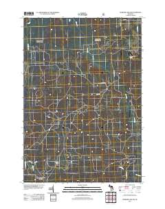 Hubbard Lake SW 2012 topographic map thumbnail