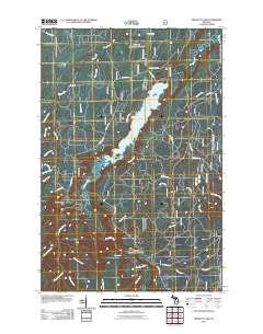 Prickett Lake 2011 topographic map thumbnail