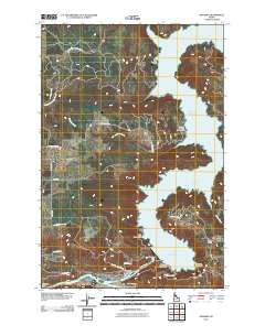 Ahsahka 2011 topographic map thumbnail