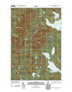 Caucomgomoc Lake West 2011 topographic map thumbnail