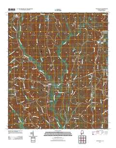 Chunchula 2011 topographic map thumbnail