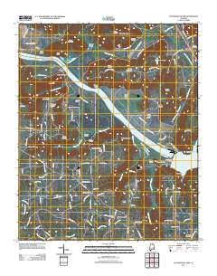 Guntersville Dam 2011 topographic map thumbnail