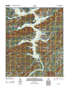 Ohatchee 2012 topographic map preview