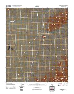 Alamo Dam SE 2011 topographic map thumbnail