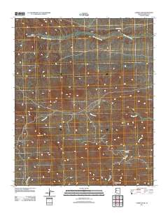 Aubrey Peak 2011 topographic map thumbnail