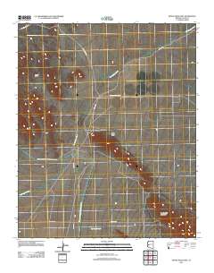 Bouse Hills East 2011 topographic map thumbnail