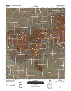 Bouse Hills West 2011 topographic map thumbnail