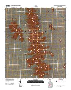 Granite Mountains North 2011 topographic map thumbnail