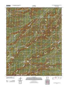 Oak Creek Mountain 2011 topographic map thumbnail