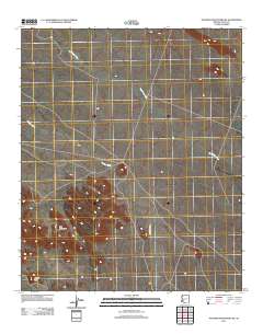 Palomas Mountains NE 2011 topographic map thumbnail