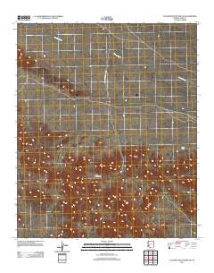 Palomas Mountains NW 2011 topographic map thumbnail