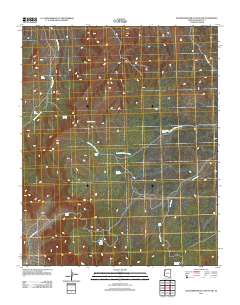 Quartermaster Canyon SW 2011 topographic map thumbnail
