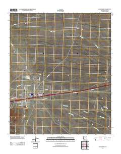Quartzsite 2011 topographic map thumbnail