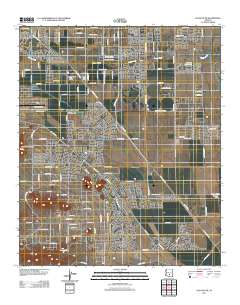 Sacaton NE 2011 topographic map thumbnail