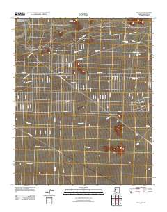 Yucca SE 2011 topographic map thumbnail