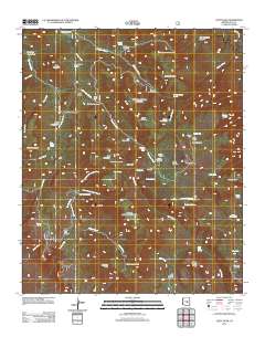 Aztec Peak 2011 topographic map thumbnail