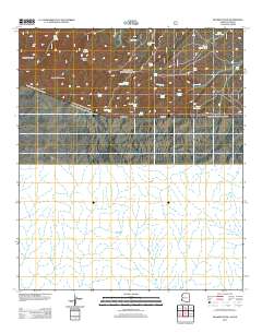 Pajarito Peak 2012 topographic map thumbnail