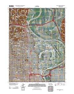 Omaha North 2011 topographic map thumbnail