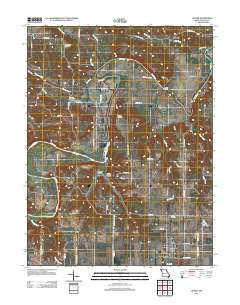 Center 2012 topographic map thumbnail