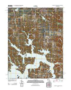 Clarence Cannon Dam 2012 topographic map thumbnail