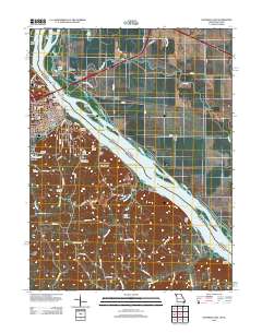 Hannibal East 2012 topographic map thumbnail