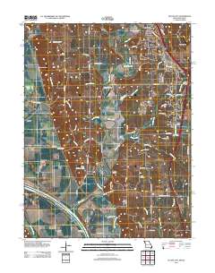 Platte City 2012 topographic map thumbnail