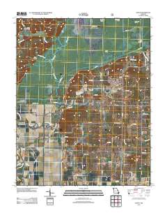 Puxico 2012 topographic map thumbnail