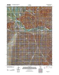 Beowawe 2012 topographic map thumbnail
