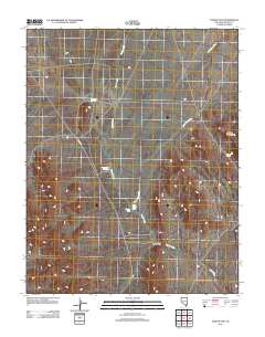 Toquop Gap 2012 topographic map thumbnail