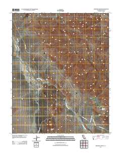 Ubehebe Crater 2012 topographic map thumbnail