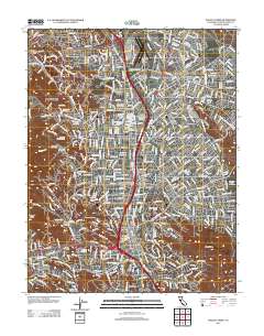 Walnut Creek 2012 topographic map thumbnail