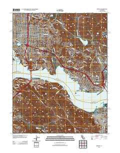 Benicia 2012 topographic map thumbnail