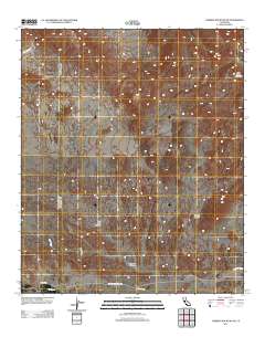 Carrizo Mountain NE 2012 topographic map thumbnail