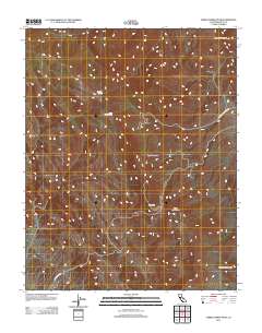 Cerro Gordo Peak 2012 topographic map thumbnail