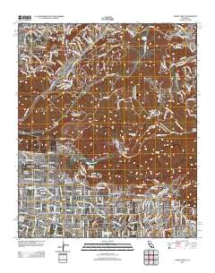 Yorba Linda 2012 topographic map thumbnail