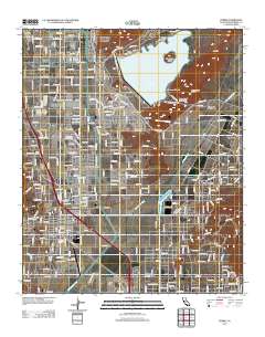 Perris 2012 topographic map thumbnail