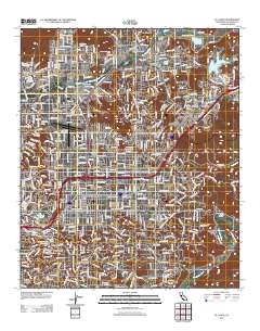 El Cajon 2012 topographic map thumbnail