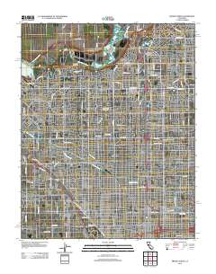 Fresno North 2012 topographic map thumbnail