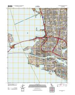 Oakland West 2012 topographic map thumbnail