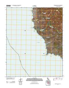 Piedras Blancas 2012 topographic map thumbnail